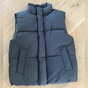 Zara Navy Blue Puffer Vest